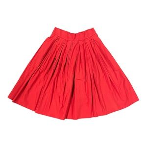GUCCI Red Cotton Midi Skirt IT 38